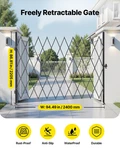 Single Folding Security Gate Steel Scissor W/ Locking Swivel Casters. Fixed Price $185.99.