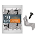40 Pack Z Table Top Fasteners With Screws, Heavy Duty Soli. Fixed Price $19.26.
