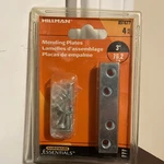 Hillman Hardware Essentials 851677 Mending Plates Zinc 3" X 5/8" - 4 Pack. Fixed Price $7.99.
