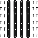 4 Pack Black Straight Brace Brackets 8 Inch Stainless Steel Flat Mending Plates,. Fixed Price $15.73.