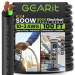 Power Cable 100 Ft 12/3 Gauge Soow Portable Flexible Rubber Cord Gearit Electric. Fixed Price $209.99.