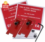 2 Sets Elock-fa Fire Alarm Lock, E-series Lockout Kit, RED1. Fixed Price $14.46.