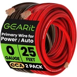 Gearit Gauge Wire 25 Ft Each Black & Red, 1/0 Awg Cca Battery Cable Power/grou. Fixed Price $126.29.