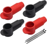 Silicone Gauge Wire Termial Covers Power Stud Pliable Style: 2BLACK+2RED. Fixed Price $16.99.