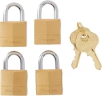 Master Padlock, Solid Brass In. Wide, 120Q Pack, 3/4" 4-PACK. Fixed Price $26.64.