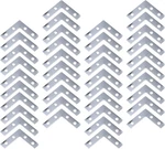 Wealrit Pack Of 40 Silver Shape Bracket Joint Support Flat Plate Right. Fixed Price $12.99.