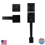 Hardhawk Front Door Handle Set Deadbolt Lever Matte Black Reversible Exterior. Fixed Price $65.58.