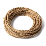 Fabric Cloth Covered Lamp Twisted Wire,prunlla Vintage 18/2 Ft, Khaki. Fixed Price $22.50.