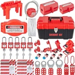 Vevor 43 Pcs Lockout Tagout Kits, Electrical Safety Loto Includes Padlocks,. Fixed Price $90.38.