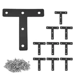 Uenhoy 10 Pcs Shape Flat Mending Plates 80X80MM/3.15"X3.15", Black. Fixed Price $11.75.