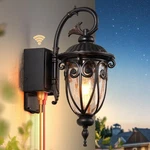 18.6" Porch Light With Gfci Dusk To Dawn Outdoor Outlet,.... Fixed Price $109.69.
