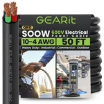 Gearit 50FT Portable Power Cable 10/4 Gauge Soow 600V Extension Cord. Fixed Price $154.99.