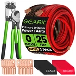 Gearit 25FT Gauge Cca Ground Wire Kit With Crimper, Cutter, Lugs, Heat Shrink. Fixed Price $135.95.