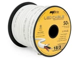 50 Ft. 18AWG Low Voltage Led Cable 3 Conductor White Sleeve In-wall Speaker W.... Fixed Price $38.16.