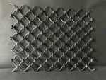 1940'S Vintage Hand Forged Unique Black Powder Coated Iron Jali Air Window. Fixed Price $185.00.