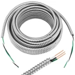 50 Ft 14/2 Metal Cable With Ground Gauge Clad Electrical Wire Alumi.... Fixed Price $93.19.