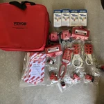 Vevor 47 Pcs Electrical Lockout Tagout Kit Safety Padlocks Hasps Tags Ties Bag. Fixed Price $29.44.
