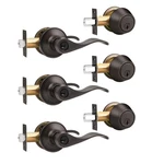 Secure Your Doors - Gobrico 3 Pack Wave Entry Lever Lockset. Fixed Price $114.99.