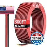 Energeaster 300FT 12AWG 12/2 Red Black Hookup Electrical Wire Led Strips. Fixed Price $81.36.