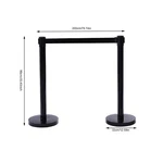 4PCS Crowd Control Barrier Queue Poles Black Retractable Belt Stanchion Posts. Fixed Price $57.73.