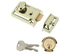 Yale Locks - 77 Traditional Nightlatch 60MM Backset Brasslux Finish Box. Fixed Price $92.95.