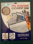 Vista Crest Fire Resistant Document Bag Protects Important Papers Letters Gift. Fixed Price $10.50.