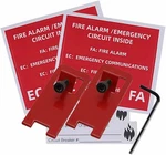 Elock-fa Fire Alarm Lockout Kit, Red Plastic Electrical Safety (2 Sets). Fixed Price $16.95.