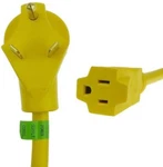 Nu-cord 30M15F Rv Dogbone Adapter 30-AMP 15-AMP Female. Fixed Price $5.00.