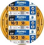 Southwire Romex Brand Simpull Solid Indoor 10 G Nmb Cable 50FT Coil 28829022. Fixed Price $66.64.