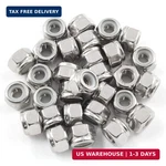 Bokwin 50PCS 1/4 20 Nylon Insert Hex Lock Nuts 304 Stainless Steel 18-8,BRIGHT F. Fixed Price $7.02.