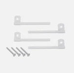 4 Unique Home Designs Flush-mount Bracket With Screws White IWA0900WHTFB. Fixed Price $9.99.