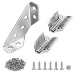 Plusroc 24-PACK Universal Stainless Steel Furniture Corner Connectors Silver. Fixed Price $20.97.