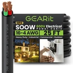 Gearit 16/4 Awg Portable Power Cable (25 Feet - Conductor) Soow 600V Gau. Fixed Price $38.15.