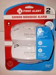 First Alert 2 Pack CO605 Carbon Monoxide Plug-in Alarm With Battery Backup 9V.... Fixed Price $24.99.