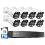 Hiseeu 8MP Ip Poe Bullet Home Security Camera System. Fixed Price $291.54.