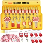 Vevor 60 Pcs Electrical Lockout Tagout Kit Safety Padlocks Hasps Tags Ties Board. Fixed Price $91.28.