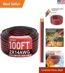 14 Gauge Wire 100FT Electrical Cable Dual Conductors Low Voltage Copper Clad .... Fixed Price $32.00.