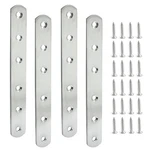 4 Pcs 6 Inch Stainless Steel Flat Plate Straight Metal Brace Bracket Fix. Fixed Price $17.13.