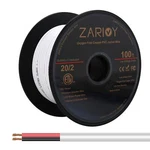 100 Feet 20 Gauge Conductors Red Black Wire With Fire Resistant CL2 White Jack. Fixed Price $30.92.
