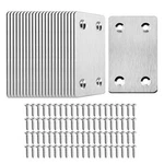 Pack Of 20 Flat Metal Straight Brace Bracket 0.06INCH Thickness. Fixed Price $19.43.