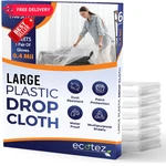 Ecotez 6 12 9 Ft Extra Large Plastic Drop Cloth Pack, Transparent. Fixed Price $18.99.