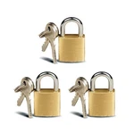 3 Pc Small Metal Padlock Solid Brass Luggage, Backpack, Diary, Jewelry Box Lo.... Fixed Price $11.52.