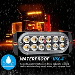 6PCS 12 Led Strobe Lights Bar New Flashing Warning Hazard Beacon Amber/white Usa. Fixed Price $29.91.