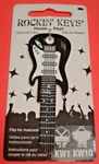 Black Acoustic Guitar Shaped Rockin' Key #3661 For KW10 Kwikset House. Fixed Price $5.99.