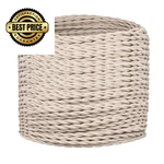 Helunsi Twisted Cloth Covered Wire, Ivory 18/2 Fabric. Fixed Price $24.98.