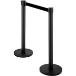 4PC Crowd Control Stanchion Set 6.6FT Retractable Belt Black. Fixed Price $124.99.