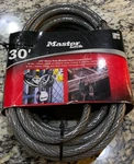 Master Lock No. 70D 30' Braided Steel Looped End Cable Coated Brand New Foot. Fixed Price $19.95.