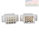 Molex (12 Circuits) Connector Lot Matched Sets, W/18-22 Awg .093" Pins. Fixed Price $9.56.