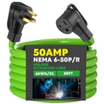 Kanayu 20FT 50AMP 6AWG Welder Extension Cord Compatible With Nema 650P To 650.... Fixed Price $154.99.