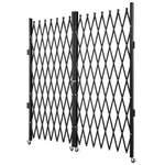 Double Folding Security Gate, 6-1/2' H X 12' W Door Steel Accord. Fixed Price $296.00.